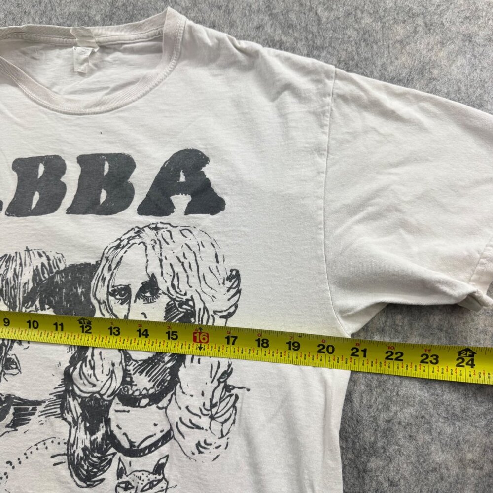 ABBA Graphic T Shirt Size L Dirty White - Picture 3 of 8